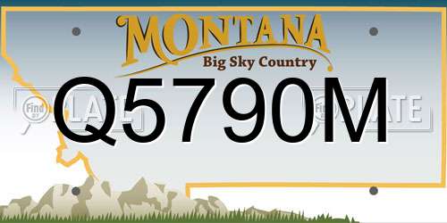 Q5790M Montana License Plate