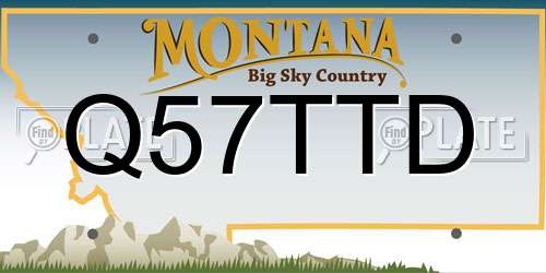 Q57TTD Montana License Plate