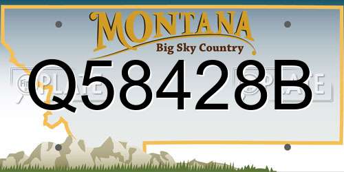 Q58428B Montana License Plate