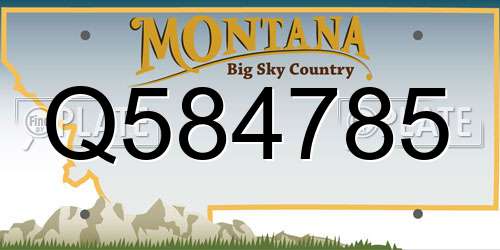 Q584785 Montana License Plate