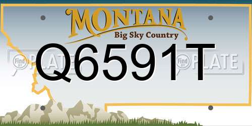 Q6591T Montana License Plate