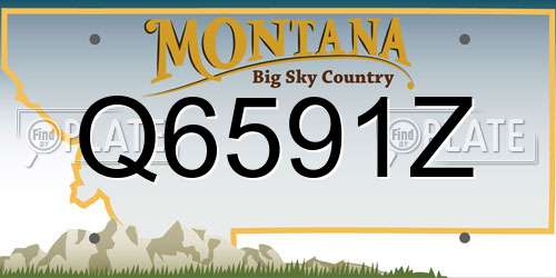 Q6591Z Montana License Plate