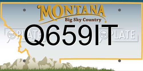 Q659IT Montana License Plate