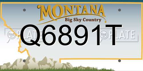 Q6891T Montana License Plate