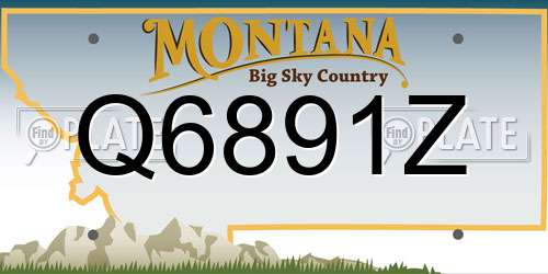 Q6891Z Montana License Plate