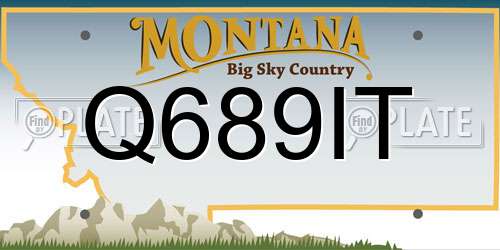 Q689IT Montana License Plate