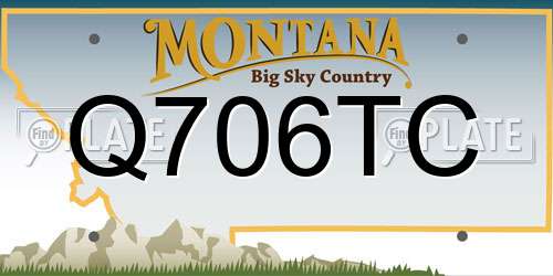 Q706TC Montana License Plate