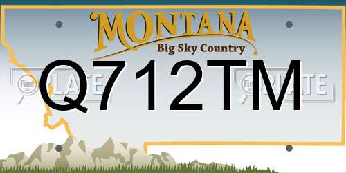 Q712TM Montana License Plate