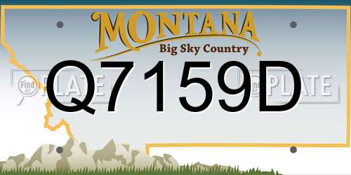 Q7159D Montana License Plate
