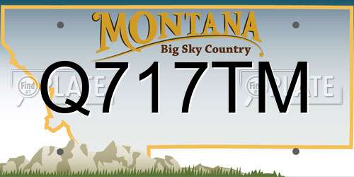 Q717TM Montana License Plate