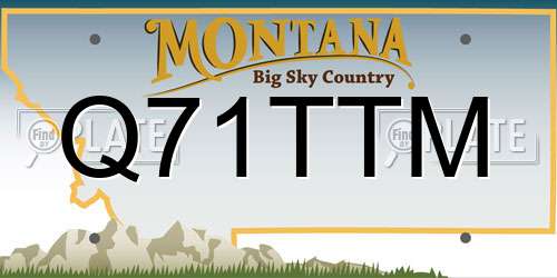 Q71TTM Montana License Plate