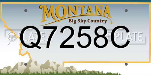 Q7258C Montana License Plate