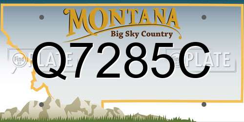 Q7285C Montana License Plate