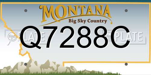 Q7288C Montana License Plate