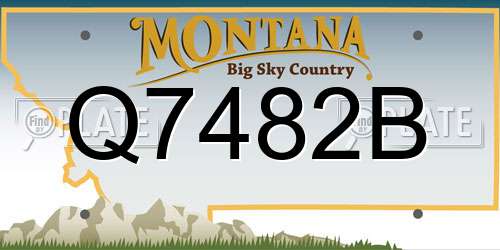 Q7482B Montana License Plate