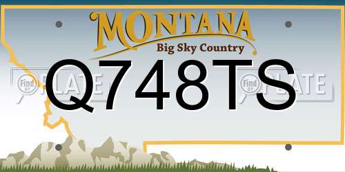 Q748TS Montana License Plate