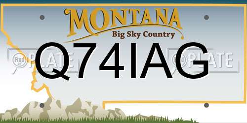 Q74IAG Montana License Plate