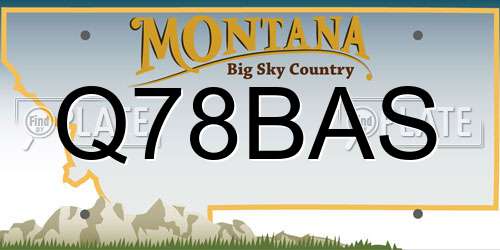 Q78BAS Montana License Plate
