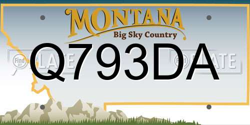 Q793DA Montana License Plate