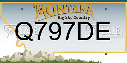 Q797DE Montana License Plate