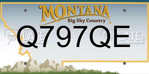 Q797QE Montana License Plate
