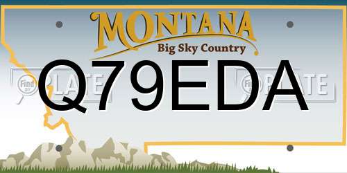 Q79EDA Montana License Plate