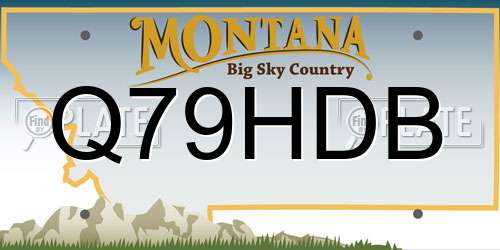 Q79HDB Montana License Plate