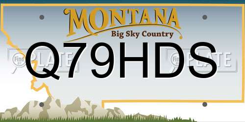 Q79HDS Montana License Plate