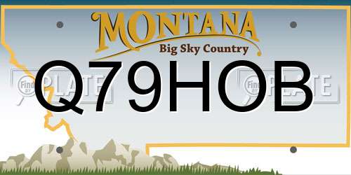 Q79HOB Montana License Plate
