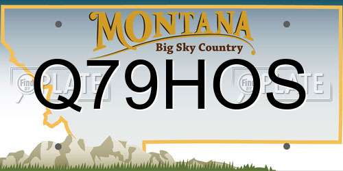 Q79HOS Montana License Plate