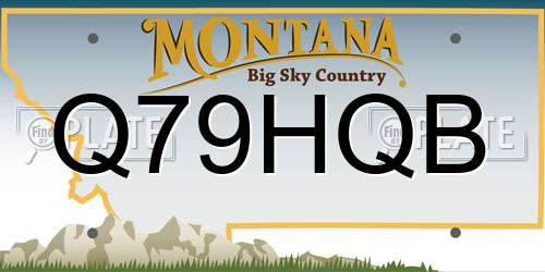 Q79HQB Montana License Plate