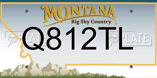Q812TL Montana License Plate