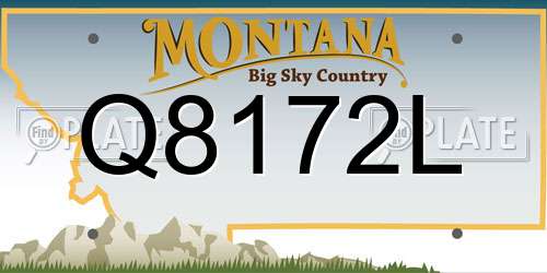 Q8172L Montana License Plate