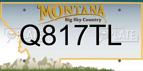 Q817TL Montana License Plate