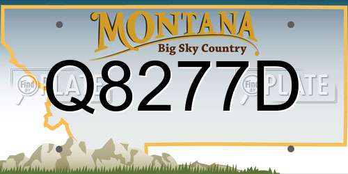 Q8277D Montana License Plate