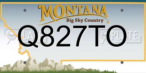 Q827TO Montana License Plate