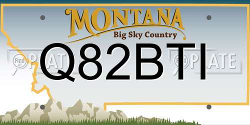 Q82BTI Montana License Plate