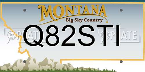 Q82STI Montana License Plate
