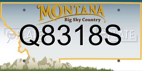 Q8318S Montana License Plate