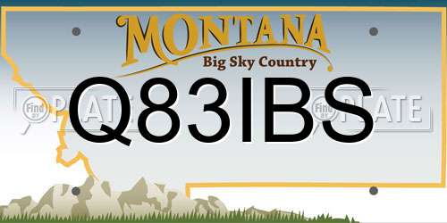 Q83IBS Montana License Plate