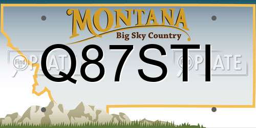 Q87STI Montana License Plate