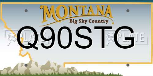 Q90STG Montana License Plate