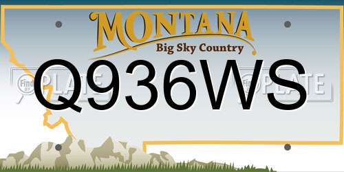 Q936WS Montana License Plate