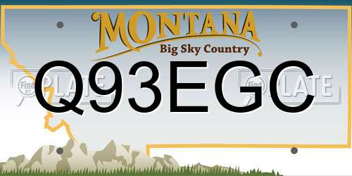 Q93EGC Montana License Plate