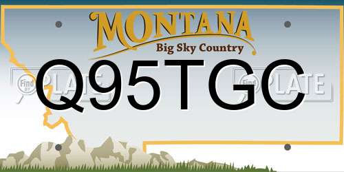 Q95TGC Montana License Plate