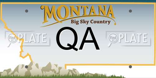 QA Montana License Plate