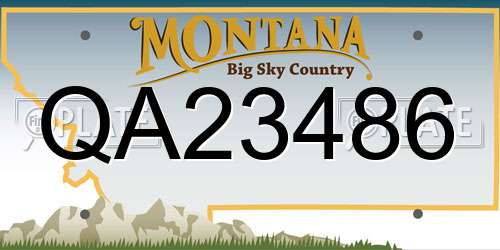 QA23486 Montana License Plate