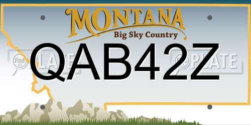 QAB42Z Montana License Plate
