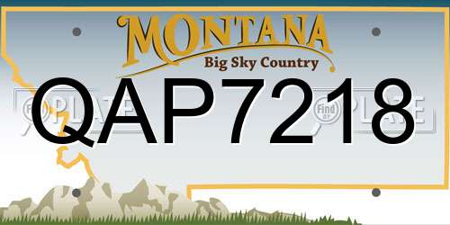 QAP7218 Montana License Plate