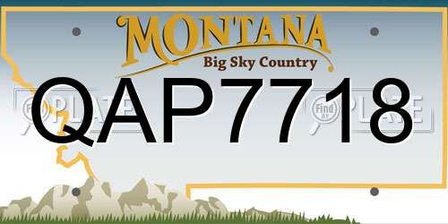 QAP7718 Montana License Plate